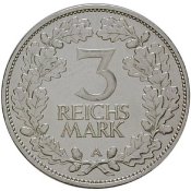 3 Reichsmark Gedenkmünzen